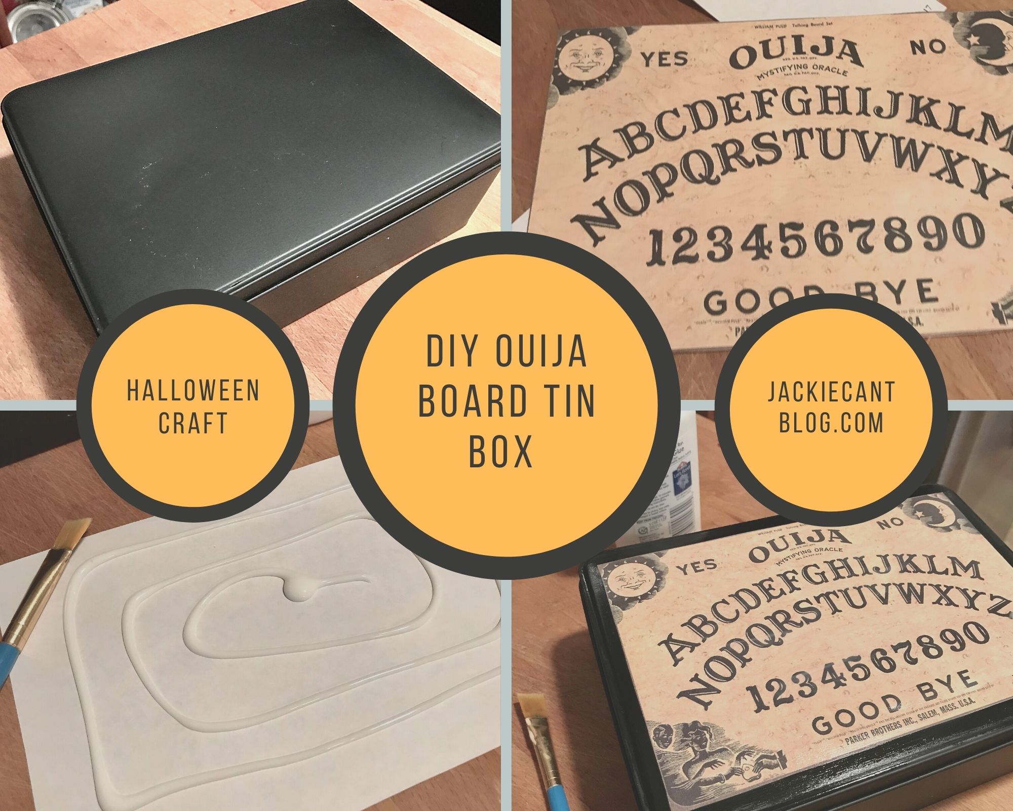 Halloween Craft- DIY Ouija Board Tin Box
